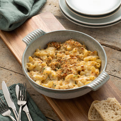 Belleek Living Tivoli Handled Round Baker, ceramic bakeware with handles, available at Keans Claremorris