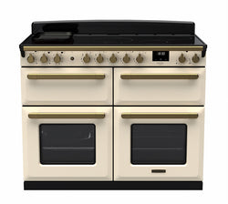 Rangemaster Induction Estel Deluxe 110cm Slow Cook Oven Antique Brass Trim