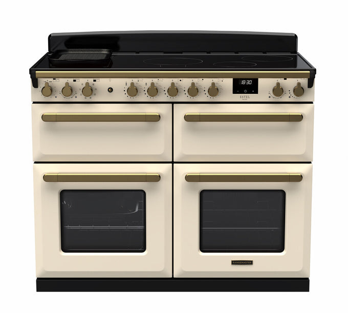Rangemaster Induction Estel Deluxe 110cm Slow Cook Oven Antique Brass Trim - Image 3