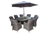 Load image into Gallery viewer, Wimbledon 8 Seater with Lazy Susan and Parasol
