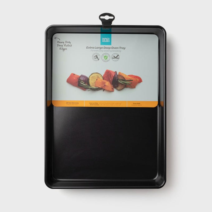 Carbon Steel Extra Large Deep Oven Tray – Black - Image 3