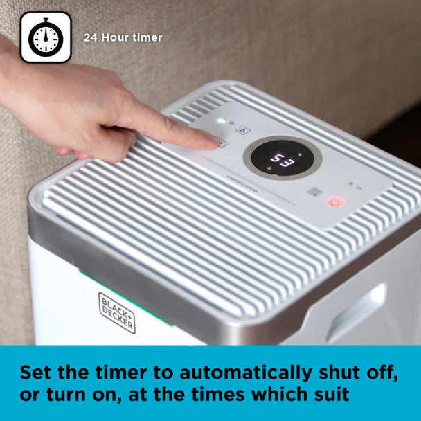 Black & Decker 12L Dehumidifier BXEH60003GB, compact and efficient moisture remover, available at Keans Claremorris.