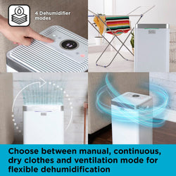 Black & Decker 12L Dehumidifier BXEH60003GB, efficient moisture removal, compact design – available at Keans Claremorris