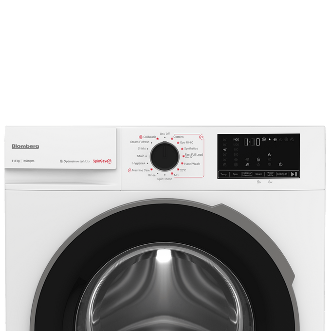 Blomberg 8kg 1400rpm Washing Machine SpinSave White LWA18461W available at Keans Claremorris