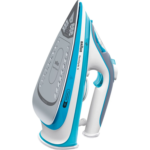 Braun TexStyle 5 Steam Iron SI5008BL with powerful steam, ergonomic design – available at Keans Claremorris