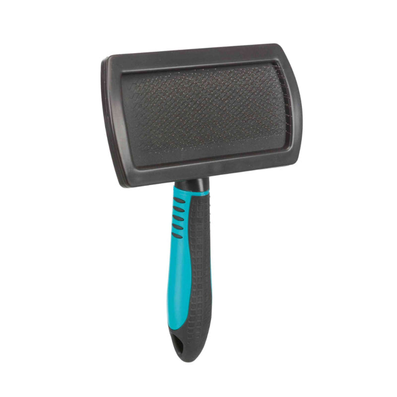 Plastic soft brush for cats and dogs, 20cm, soft wire bristles, non-slip grip, gentle on all coat types – Keans Claremorris