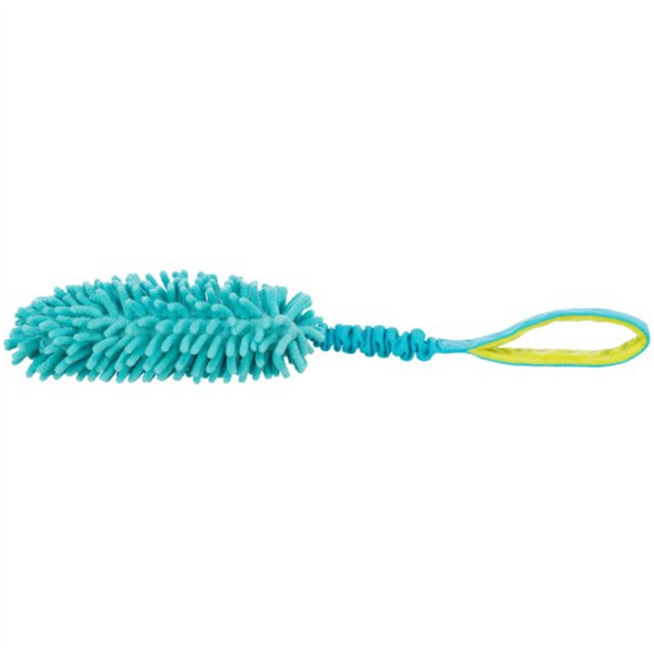 Bungee Dummy Dog Toy 47cm blue/green plush with shock absorber, soundless – Keans Claremorris