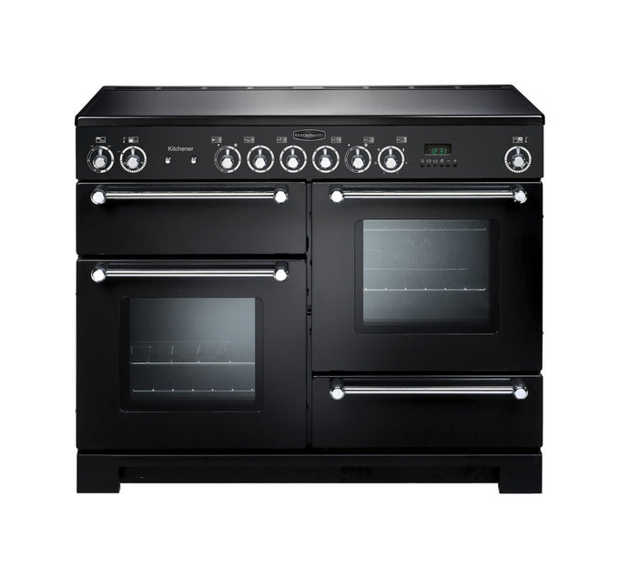 Rangemaster Kitchener 110 Ceramic Range Cooker | Chrome Trim - Image 1