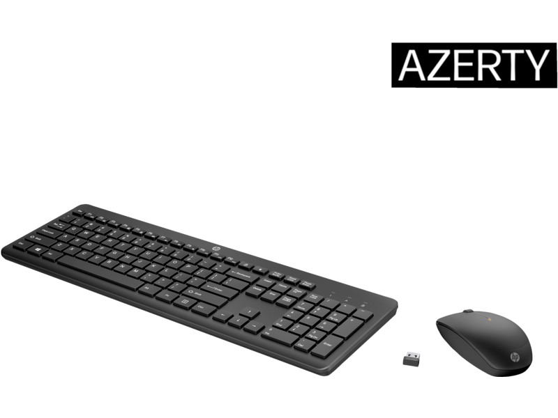 HP 230 Wireless Mouse & Keyboard Combo in black, wireless 2.4GHz, quiet chiclet keys, long battery life – Keans Claremorris