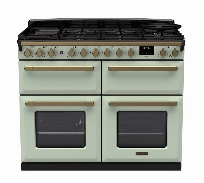 Rangemaster Induction Estel Deluxe 110cm Slow Cook Oven Antique Brass Trim - Image 7