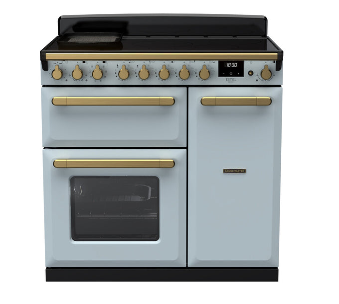 Rangemaster Induction Estel Deluxe 90cm Antique Brass Trim - Image 5