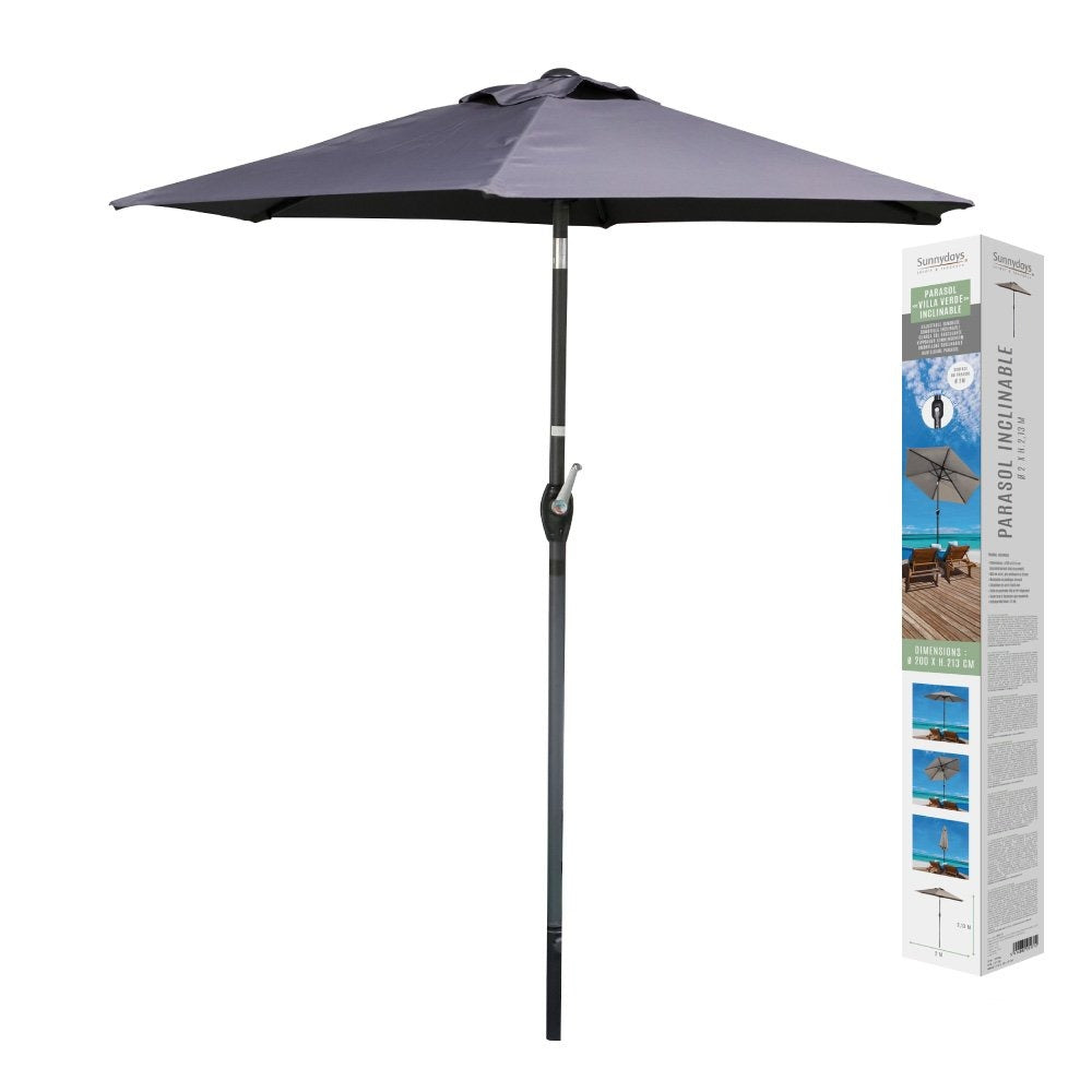 Parasol 2m Antracite with stylish, durable design – base not included | Keans Claremorris