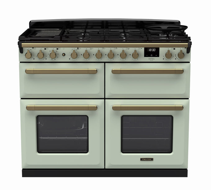 Rangemaster Dual Fuel Estel Deluxe 110cm Slow Cook Oven Antique Brass Trim - Image 7