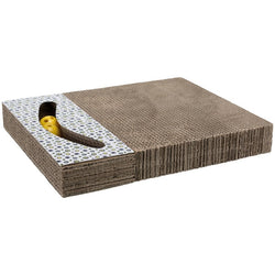 Scratching cardboard with colorful toy balls for cats, durable and fun - Keans Claremorris pet toy accessory.