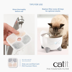 Catit Pixi Fountain Filter 3-pack for pet water fountain replacement - Keans Claremorris