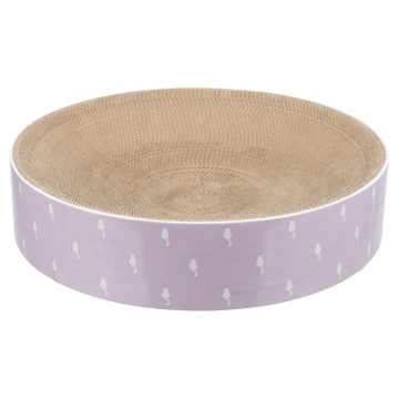 Cat Scratching Bed Lily with sisal floor, lilac cardboard, 45cm diameter for sleeping and scratching – Keans Claremorris