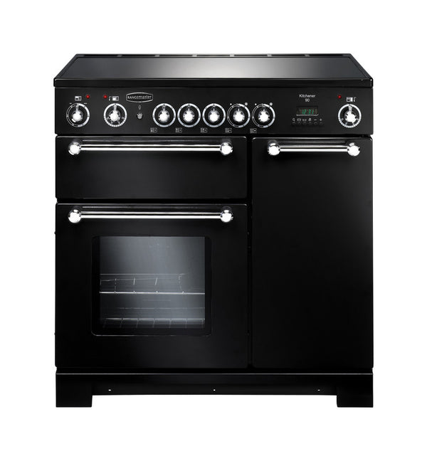 Rangemaster Kitchener 90CM Ceramic Range Cooker with 5-zone hob, dual ovens, electric grill – Keans Claremorris.