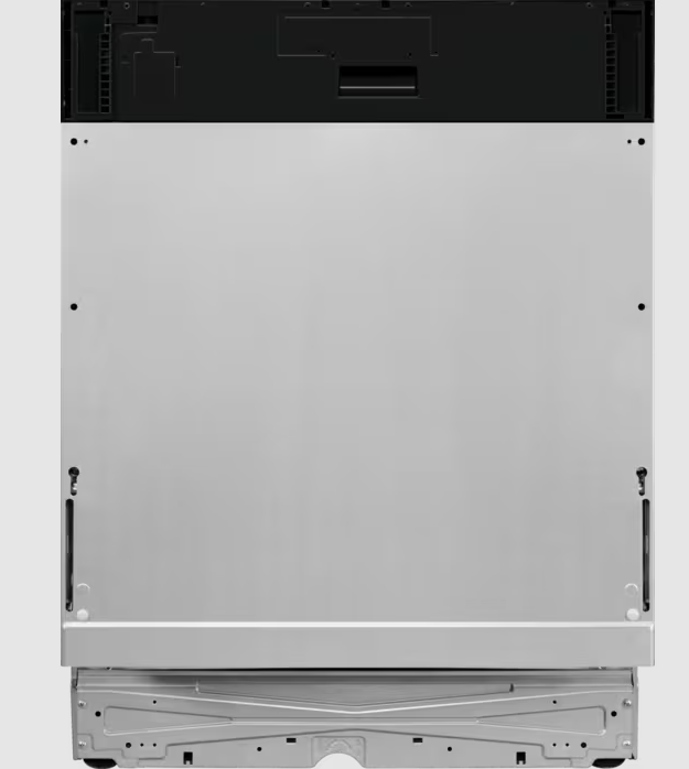 Electrolux Integrated 3 Drawer Dishwasher EES48410L shown from the back with metal panel and mounting points visible