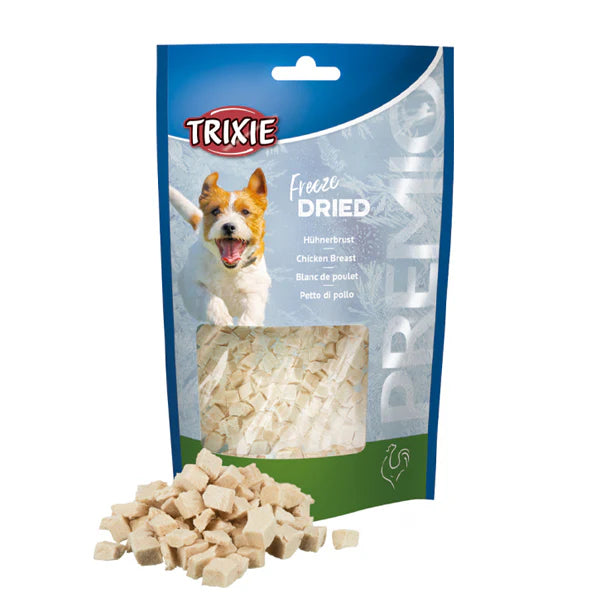 Premio Freeze Dried Chicken Breast 50g – 99% protein-rich, freeze-dried dog treat from Keans Claremorris
