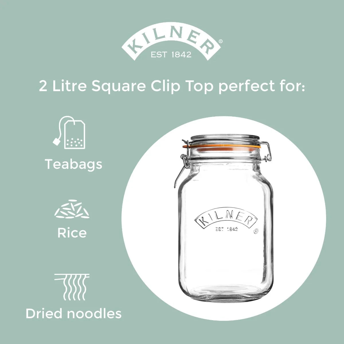 Kilner Cliptop Jar 2Ltr - Image 3
