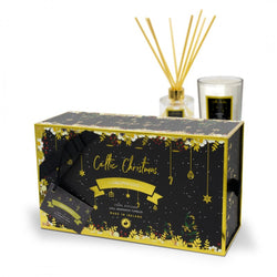 Celtic Candle Gift Box Mini Christmas Gold