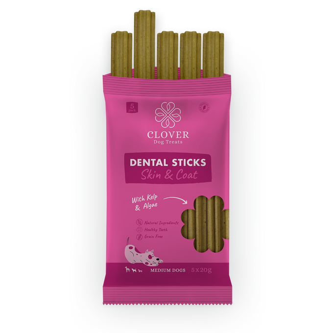 Clover Dental Skin & Coat Medium Dog 5PK 20G - Image 1