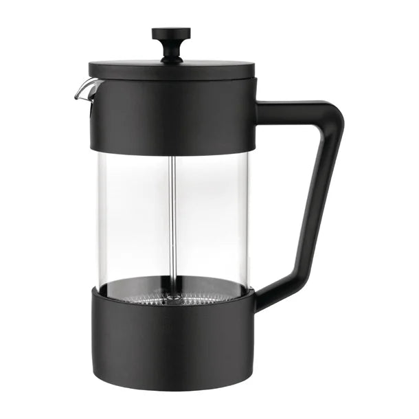 6 Cup Matt Black Plastic Cafetiere, 1L Capacity, Polypropylene & Glass, 215x100mm – Keans Claremorris