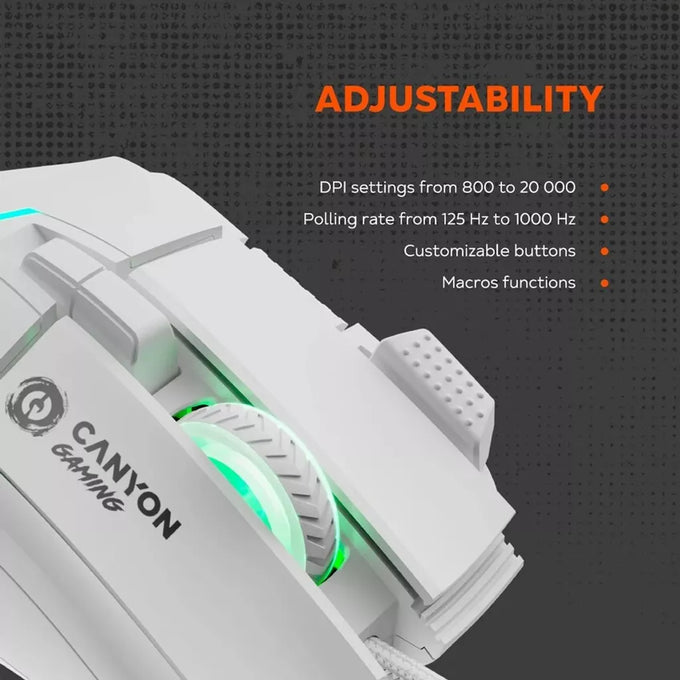 Canyon Gaming Mouse Fortnax GM-636 White - Image 6