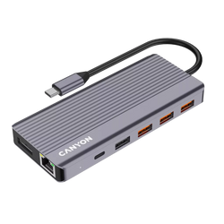 Canyon 13 Port USB-C HUB DS-16 with multiple USB and HDMI ports, available at Keans Claremorris store.