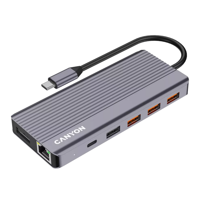 Canyon 13 Port USB-C HUB DS-16 with multiple USB and HDMI ports, available at Keans Claremorris store.
