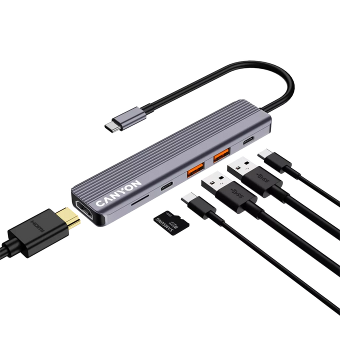 Canyon 6 Ports USB-C HUB DS-17 - Image 3
