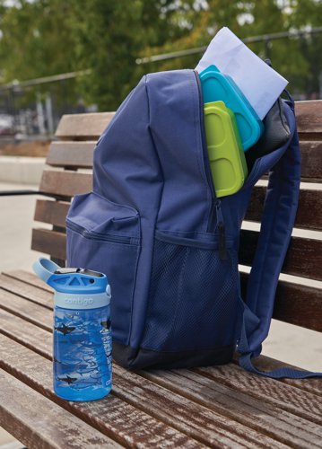 Contigo Easy Clean Autospout 14oz Blue Sharks Water Bottle, Spill-Proof, Durable, Keans Claremorris