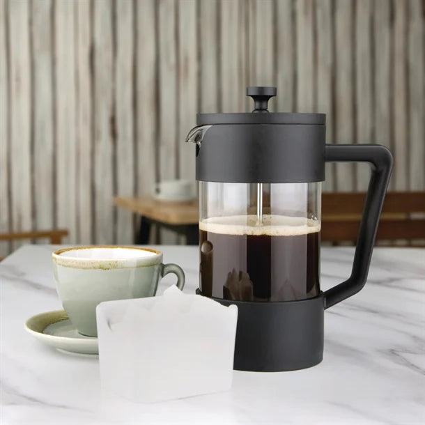 6 Cup Matt Black Plastic Cafetiere for Coffee Brewing – Durable and Lightweight | Keans Claremorris