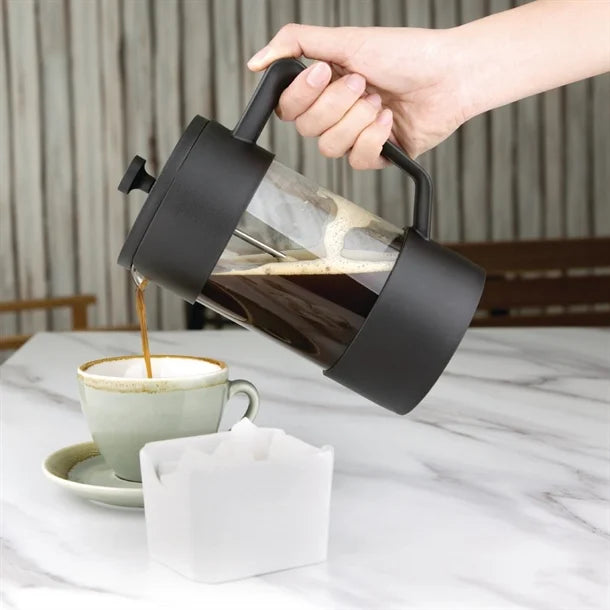 6 Cup Matt Black Plastic Cafetiere for Coffee Brewing – Keans Claremorris