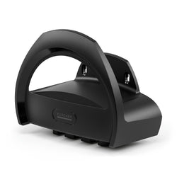 Karcher wall-mounted hose hanger, compact, UV and frost-resistant, includes nozzle slots, space-saving garden hose storage –