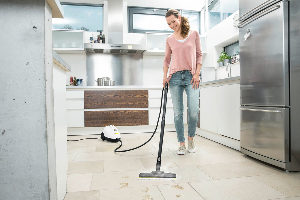 Karcher SC2 EasyFix White steam cleaner, powerful home cleaning tool, available at Keans Claremorris.