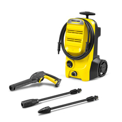 Karcher K4 Classic pressure washer, 130 bar, 420 l/h, compact design, adjustable handle, from Kean’s Claremorris Ireland. –