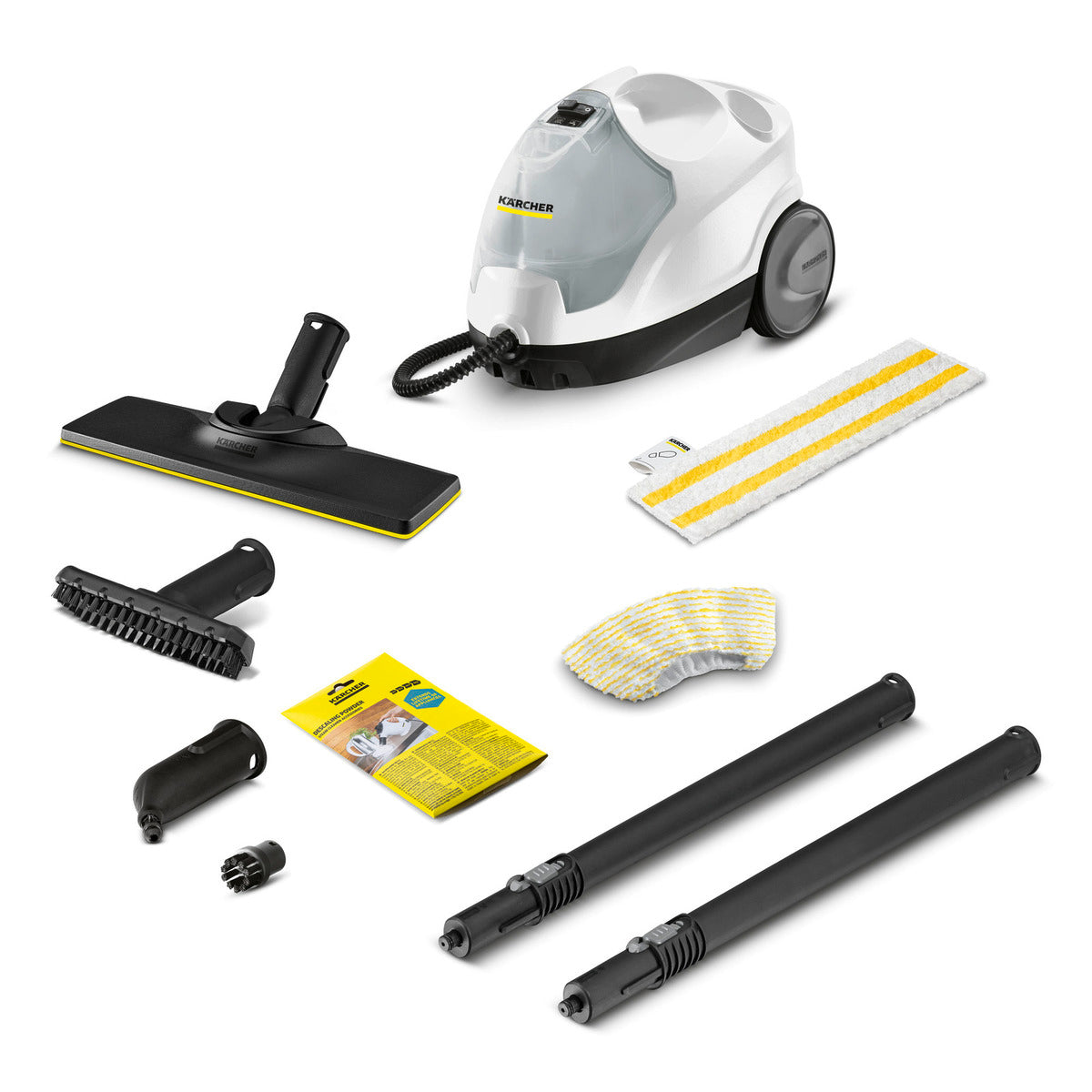 Karcher SC4 EasyFix White steam cleaner, 3.5 bar pressure, 0.8L tank, kills 99.99% bacteria, Keans Claremorris.