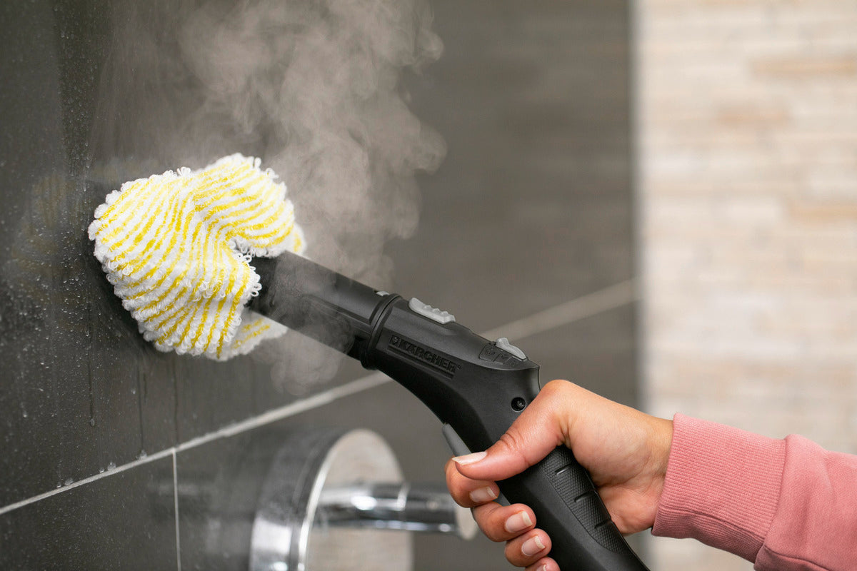 Karcher SC4 EasyFix White steam cleaner with EasyFix system – powerful cleaning, available at Keans Claremorris