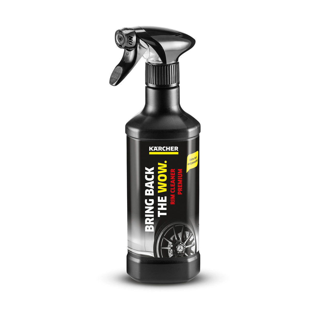 Karcher Rim Cleaner 500ml black spray bottle with "Bring Back The Wow" label and wheel image