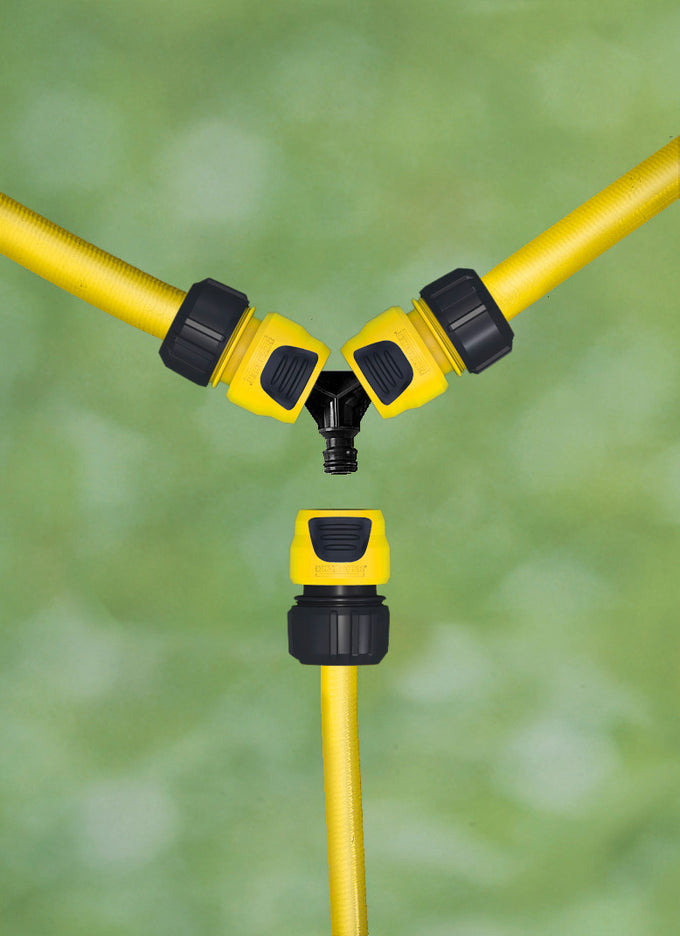 Karcher 3 Way Connector 2.645-009.0 for garden hoses, durable plastic, compatible with Karcher systems - Keans Claremorris