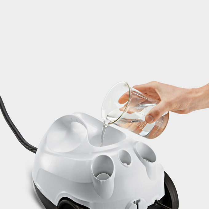 Karcher SC2 EasyFix White steam cleaner with EasyFix system, powerful cleaning – available at Keans Claremorris