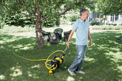 Karcher Hose Trolley Kit with 20m Hose HT 4520 for easy garden watering - available at Keans Claremorris
