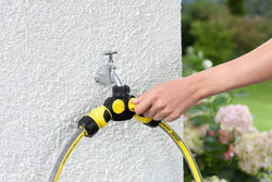 Karcher 2 Way Tap Adaptor 2.645-199.0 for garden hoses, durable connector – available at Keans Claremorris