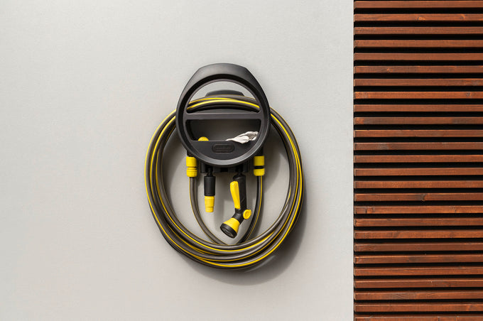 Karcher Hose Hanger Plus 2.645-376.0 durable wall mount for garden hoses, available at Keans Claremorris.