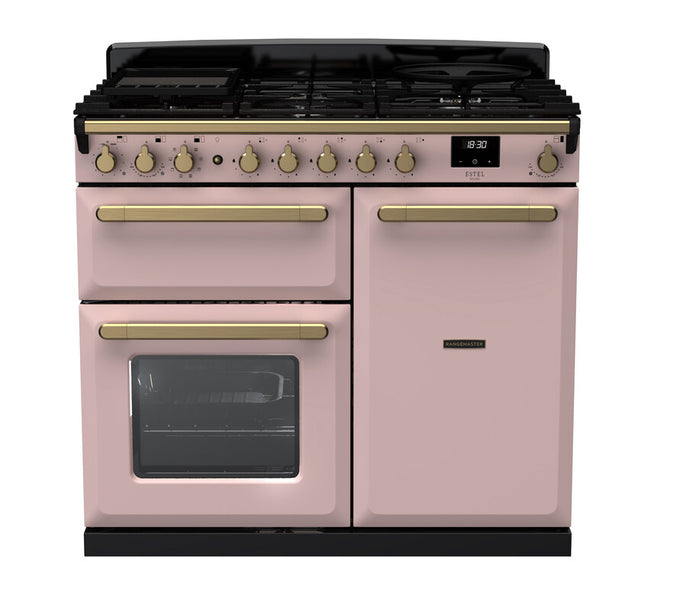 Rangemaster Dual Fuel Estel Deluxe 100cm Antique Brass Trim - Image 6