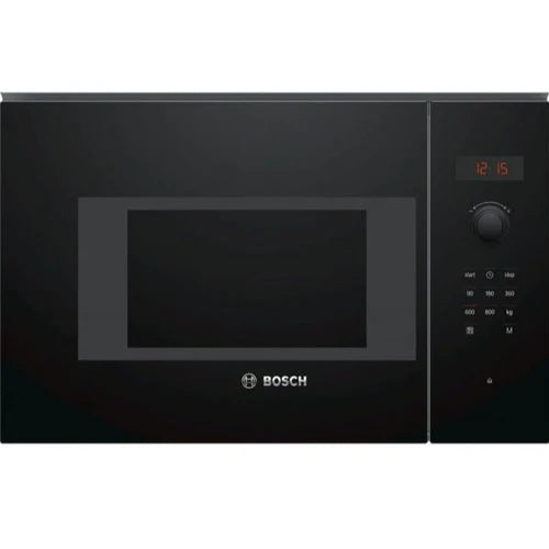 Bosch 800W built-in black microwave with AutoPilot 7, pop-out controls, red LED display, 38cm niche – Keans Claremorris