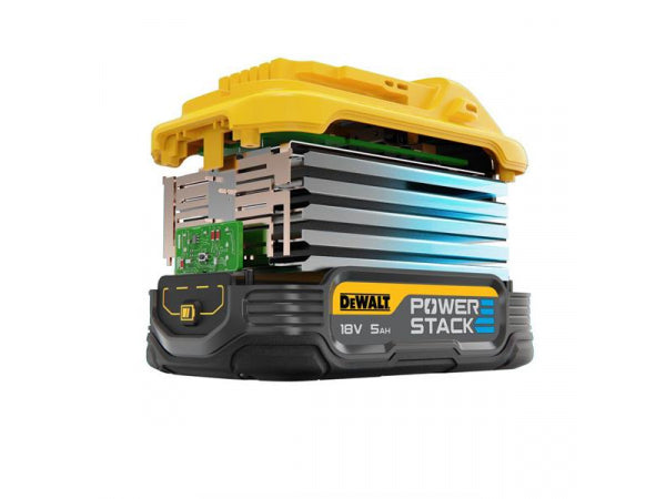 DeWalt 5.0Ah Powerstack Battery DCBP518 high-capacity compact battery – available at Keans Claremorris.