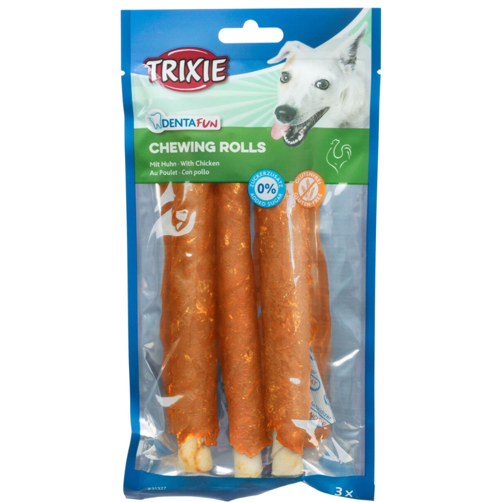 Denta Fun Large Chicken Chewing Sticks for dogs, tough rawhide with chicken coating, dental care treat – Keans Claremorris