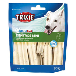 Denta Fun Dentros Mini dog chew treats with poultry, support dental health, fresh breath, 80g – Keans Claremorris